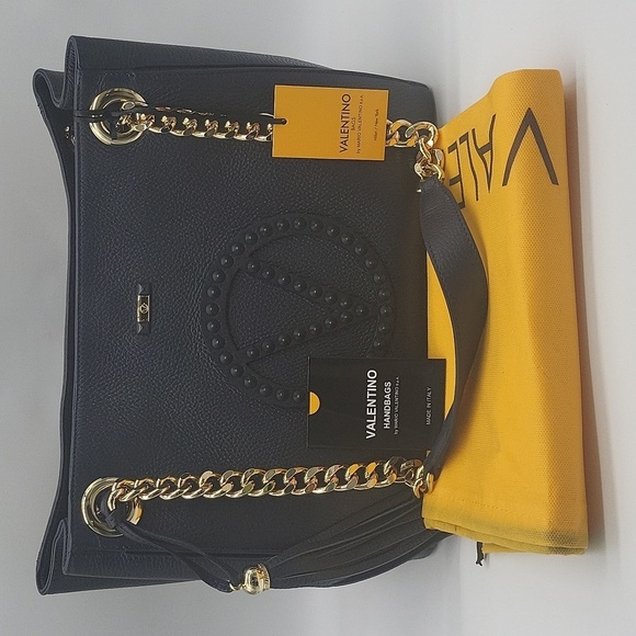 1392- Valentino By Mario Valentino Bag Genuine Italian Leather NWT - Picture 12 of 13